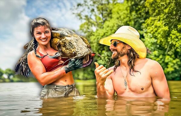 Catfish Noodling With My XGF Hannah Barron - Two HUGE Fish Rodeo Time 378